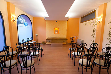 Veduta sala del commiato